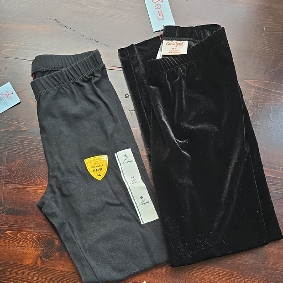 Cat & Jack Black Leggings with Plush Velvet Texture - Picture 1 of 1